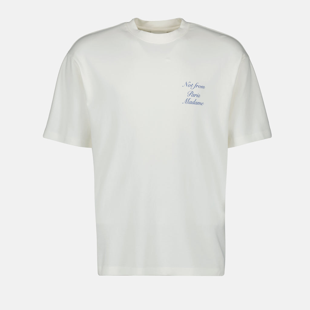 T-shirts T-shirt Slogan Cursive Drole De Monsieur Blanc Homme