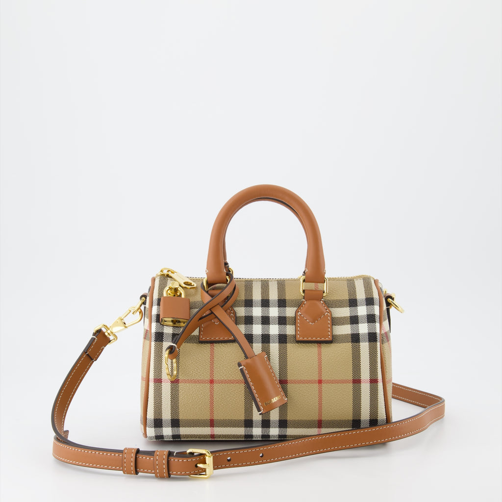 Sacs bandoulière Petit sac Bowling à carreaux Burberry Beige Femme