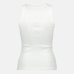 Imagen del top de tirantes blanco con corazón de la marca Ami PARIS para Mujer - Temporada Primavera-Verano 2026 - Vista Posterior