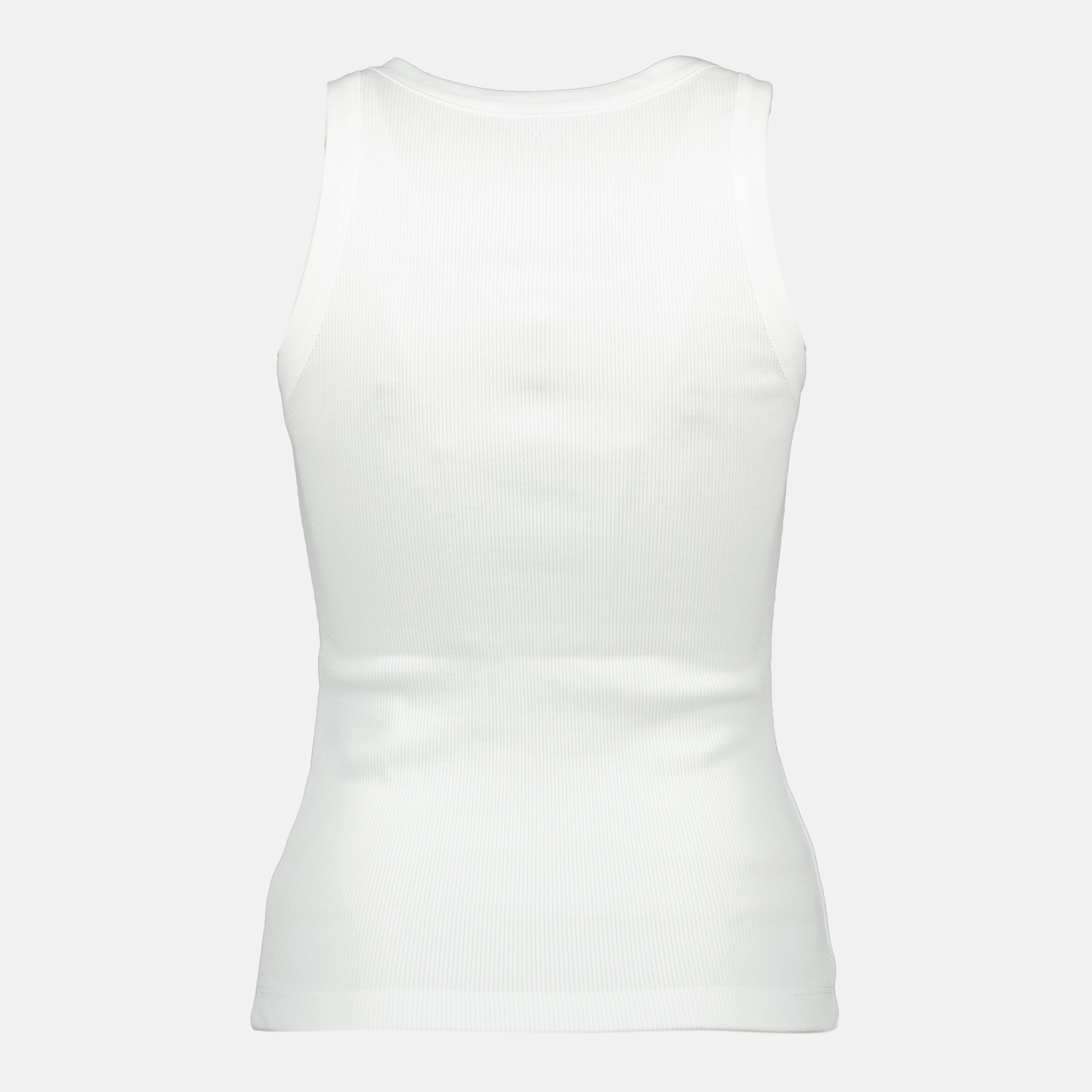 Bild des weißen Herz-Tanktops der Marke Ami PARIS für Frauen - Frühjahr-Sommer 2026 - Rückansicht