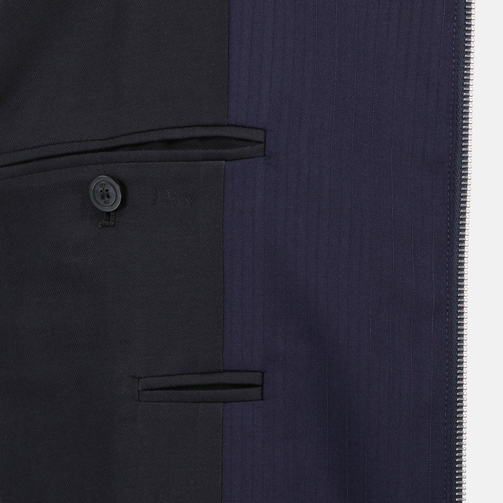 Vestes Casaco Azul Marinho em Lã com Fecho Zipper Dior Bleu foncé Homme