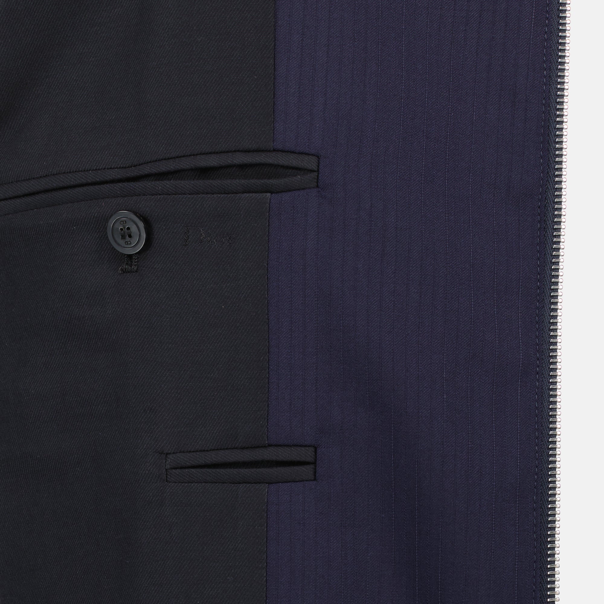 Vestes Casaco Azul Marinho em Lã com Fecho Zipper Dior Bleu foncé Homme