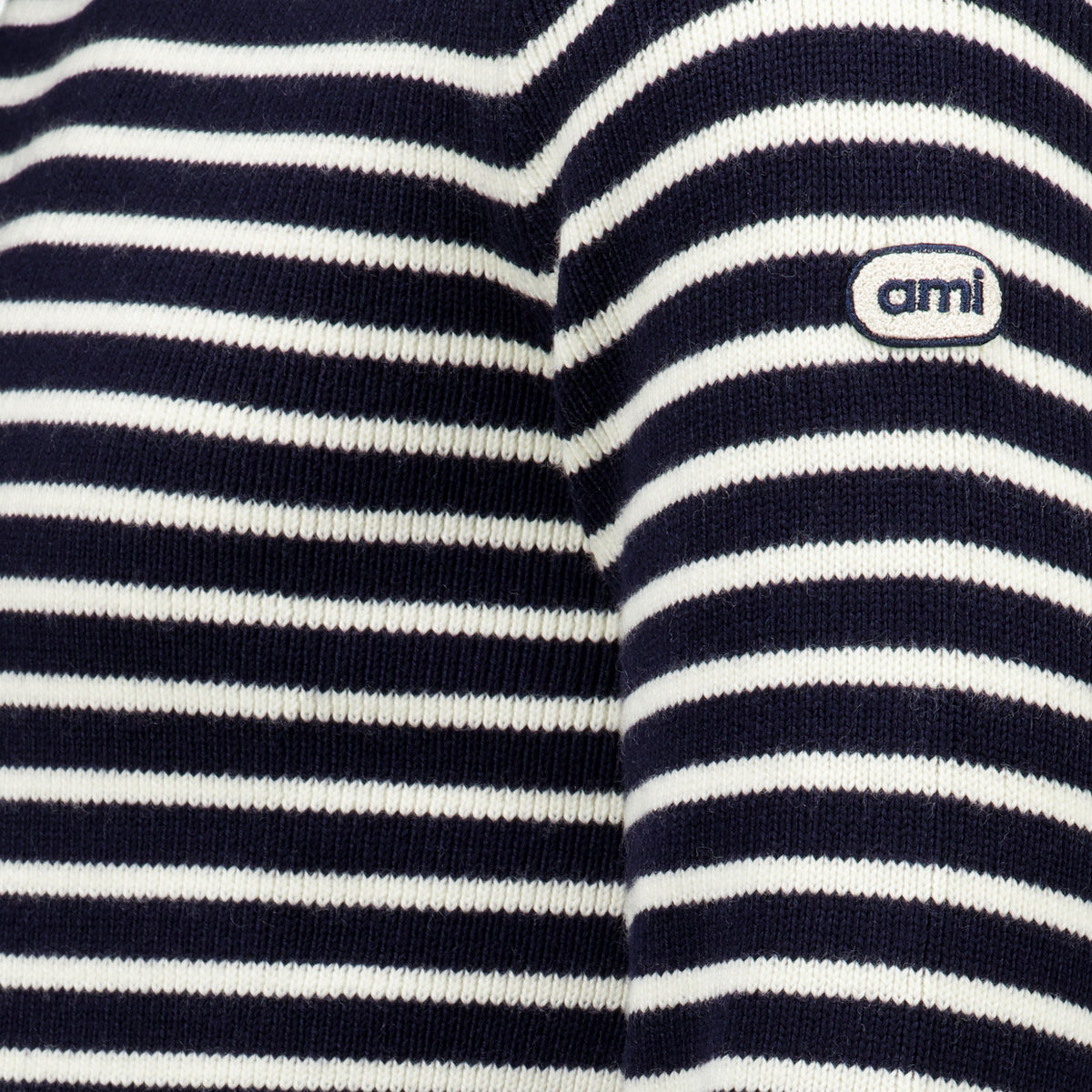 Sweatshirts Pull marinière bleu en laine Ami PARIS Bleu foncé Unisexe