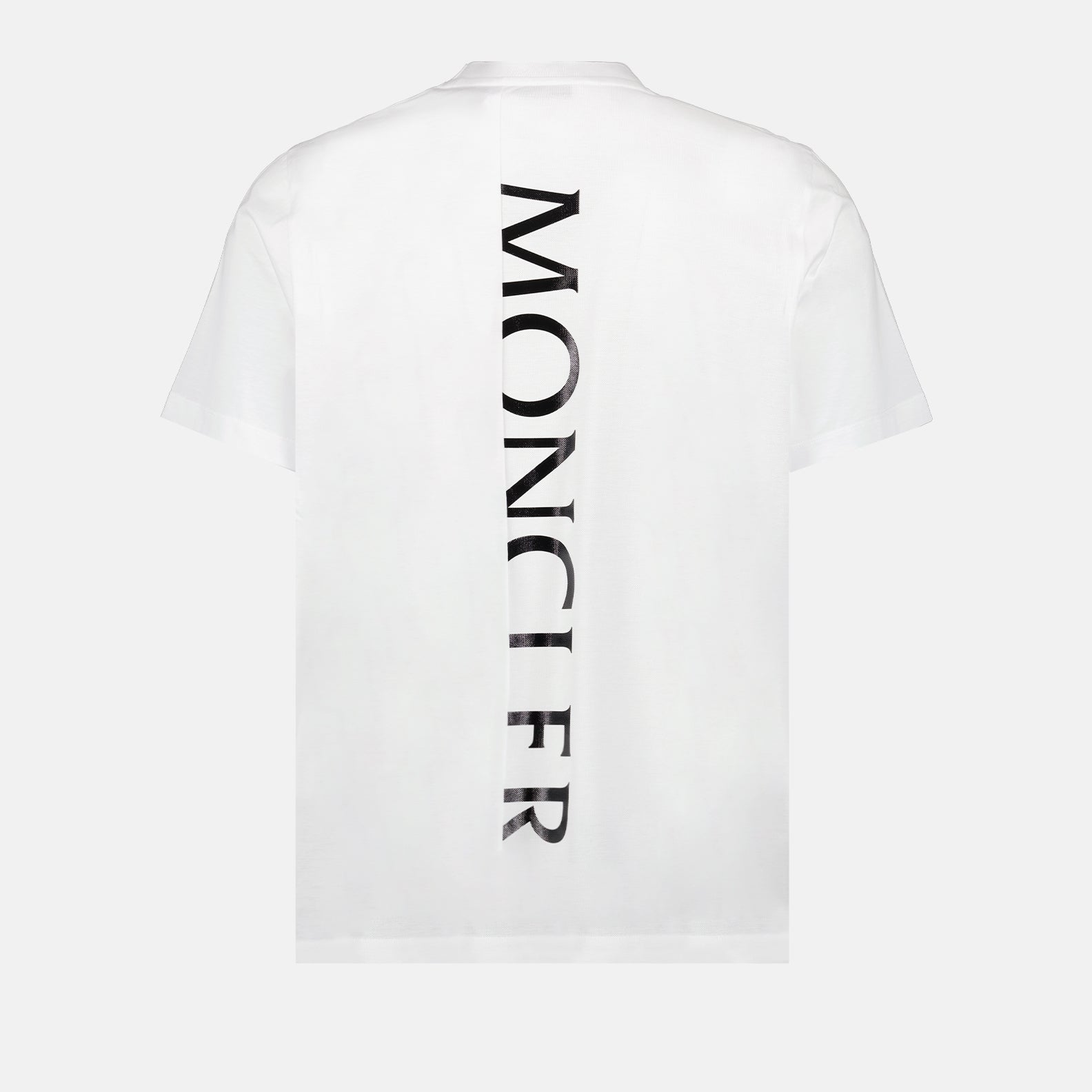T-shirts T-shirt à logo vertcal Moncler Blanc Homme