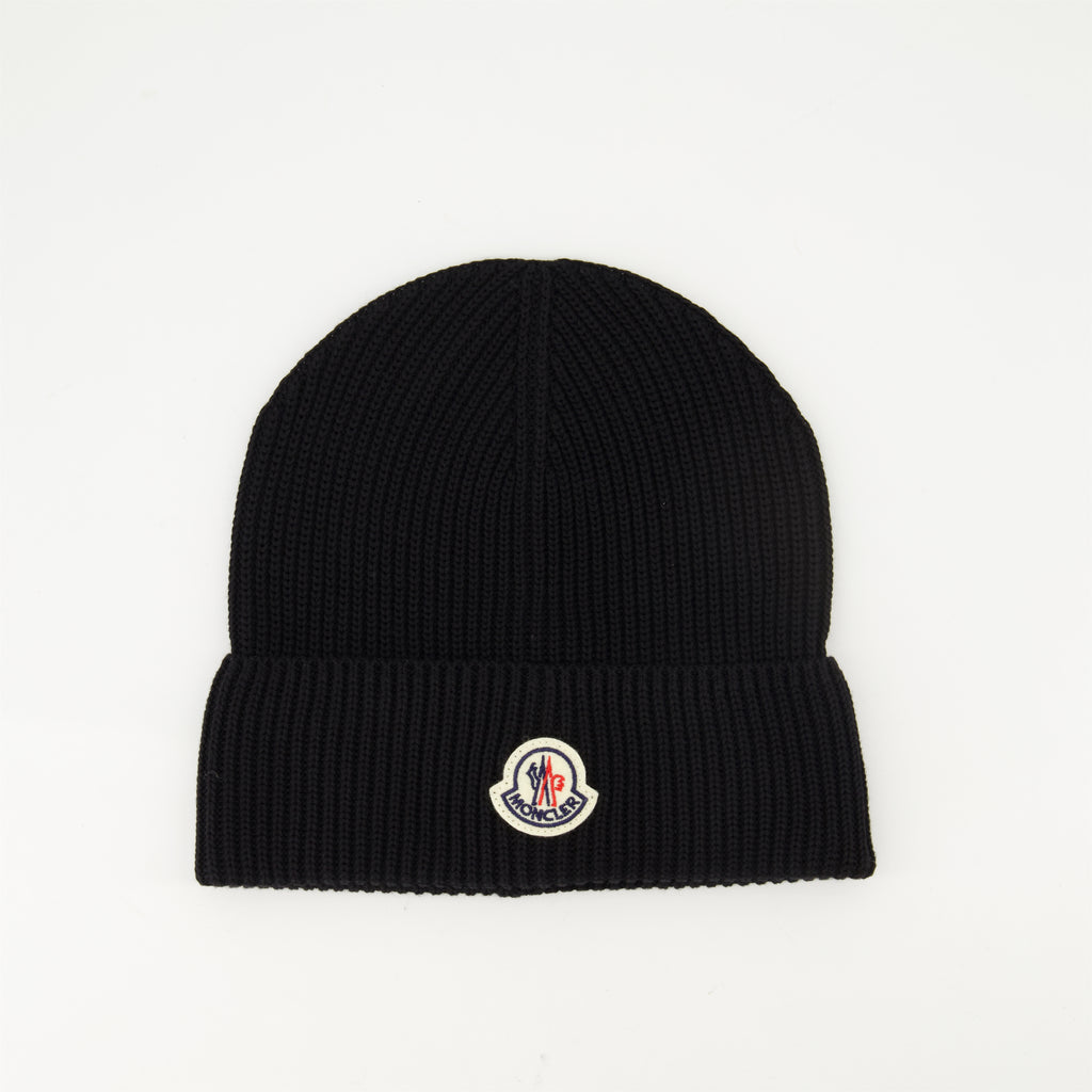 Chapéus, bonés e gorros Gorro de Malha Preto Moncler Preto Homme