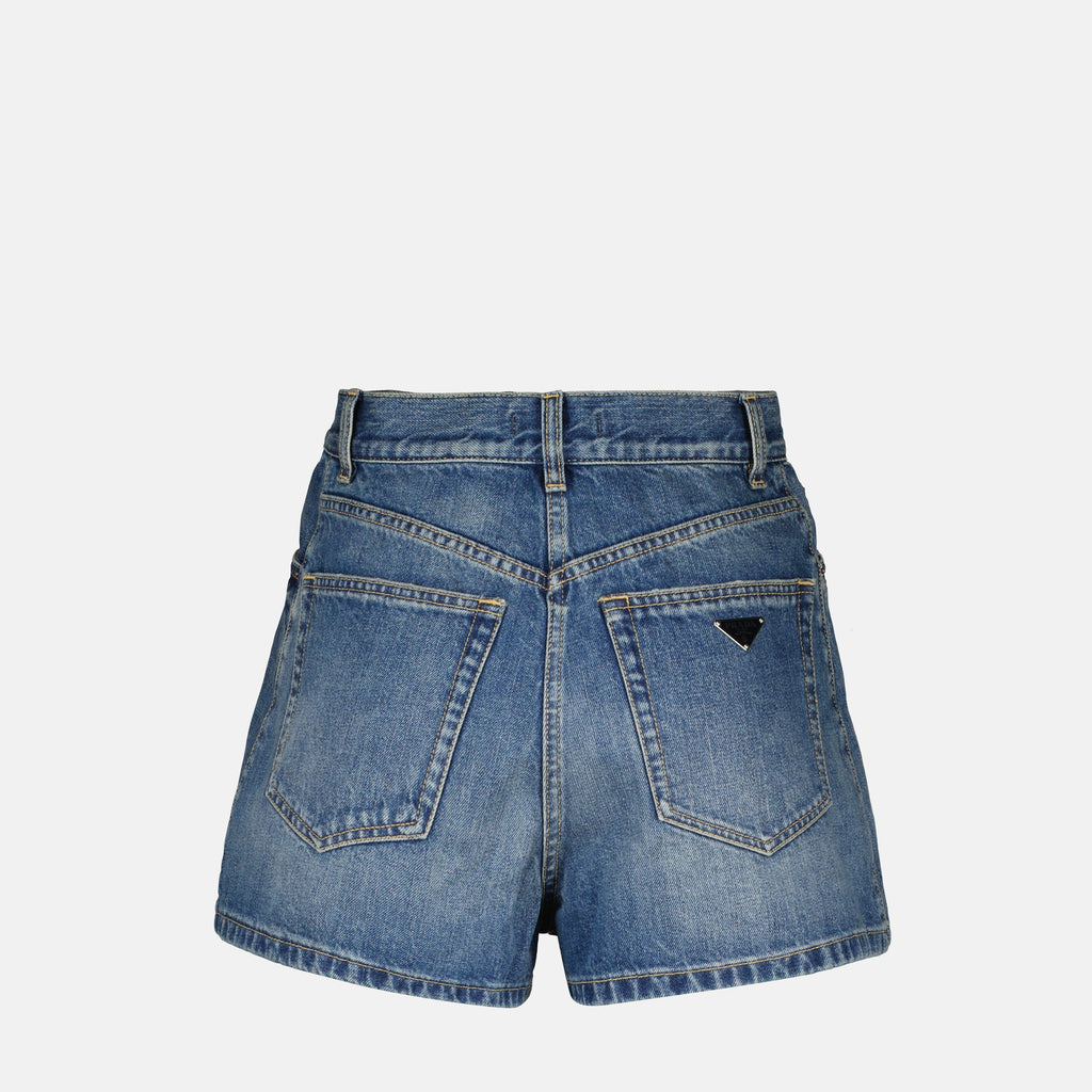 Bild der Prada Denim-Shorts für Frauen - Herbst-Winter 2025 - Rückansicht