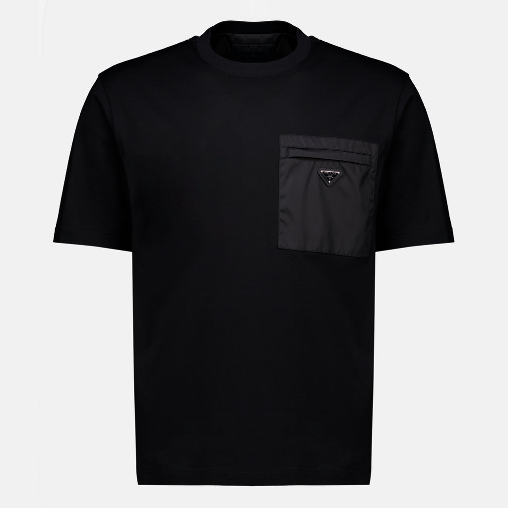 T-shirts T-shirt noir en coton Prada Noir Homme