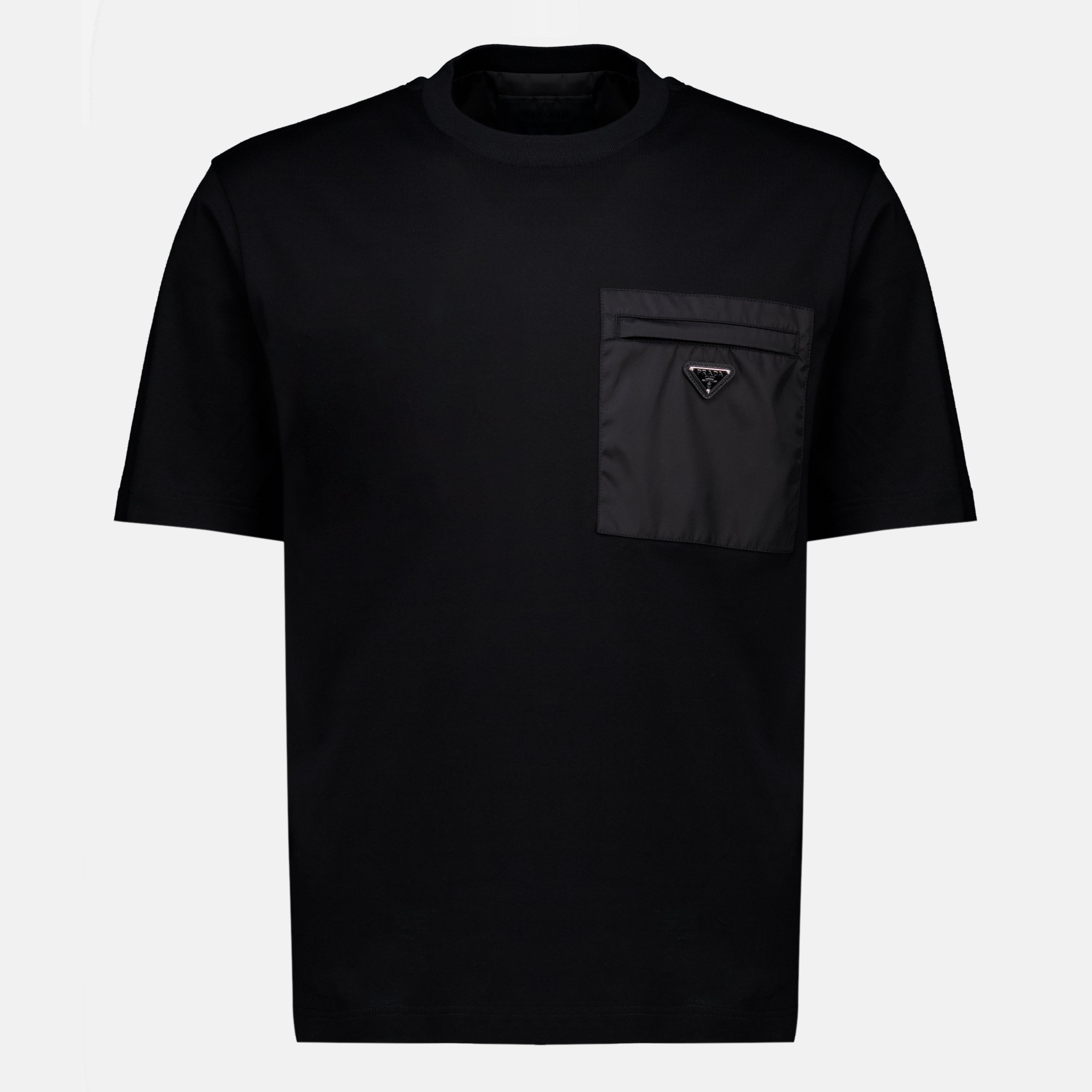 T-shirts T-shirt noir en coton Prada Noir Homme