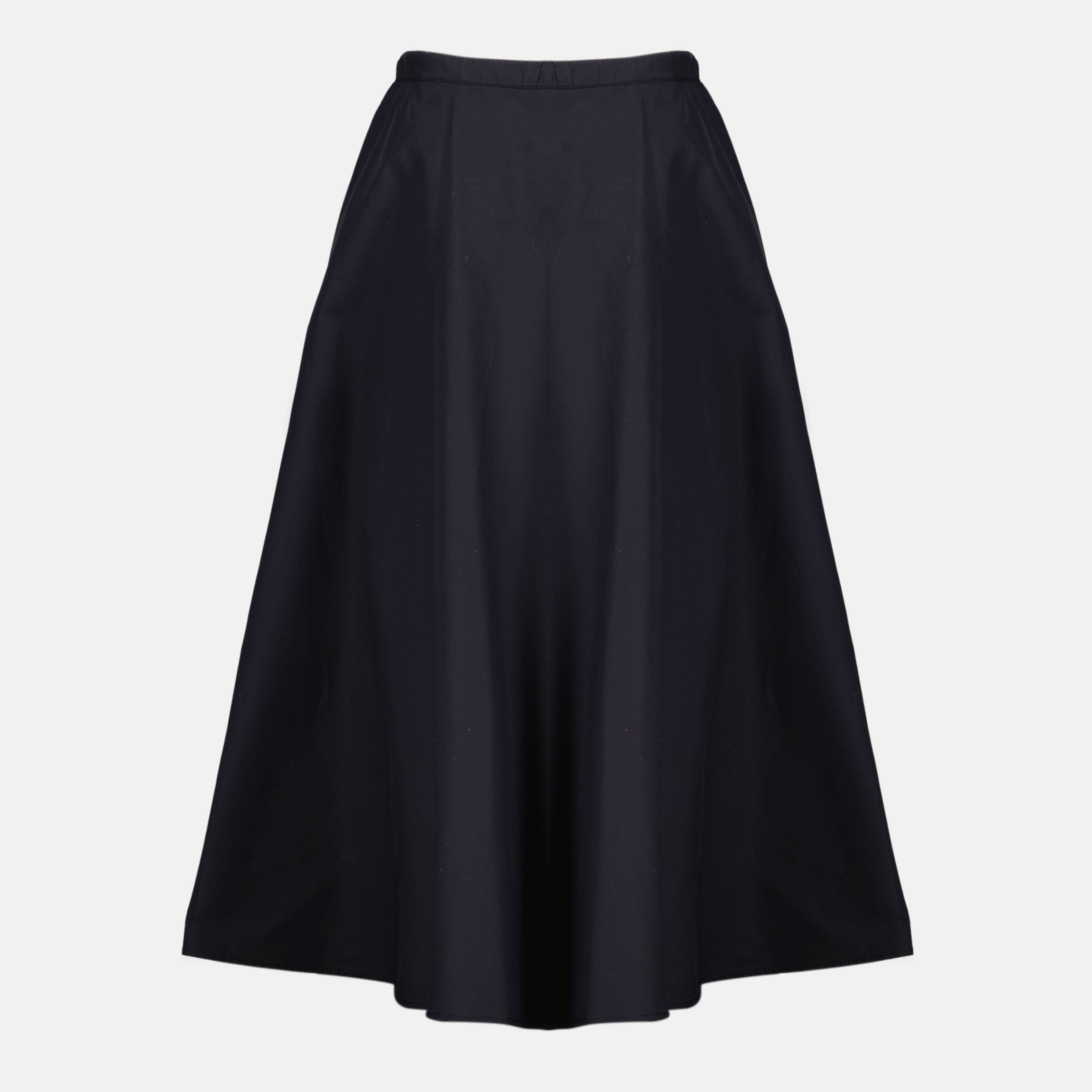 Image of the Moncler brand navy blue midi skirt for women - Spring-Summer 2026 - Back View