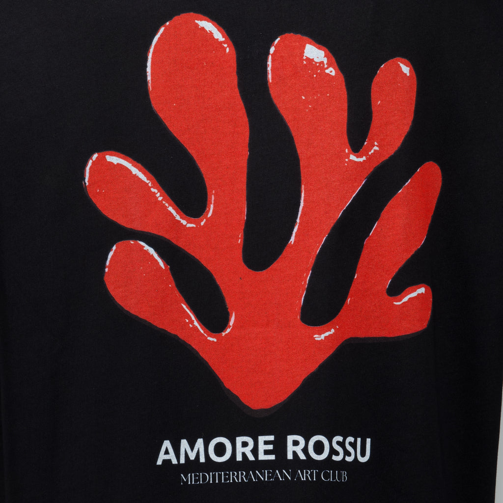 T-shirts Amore Rossu Schwarzes T-Shirt Fair Noir Homme
