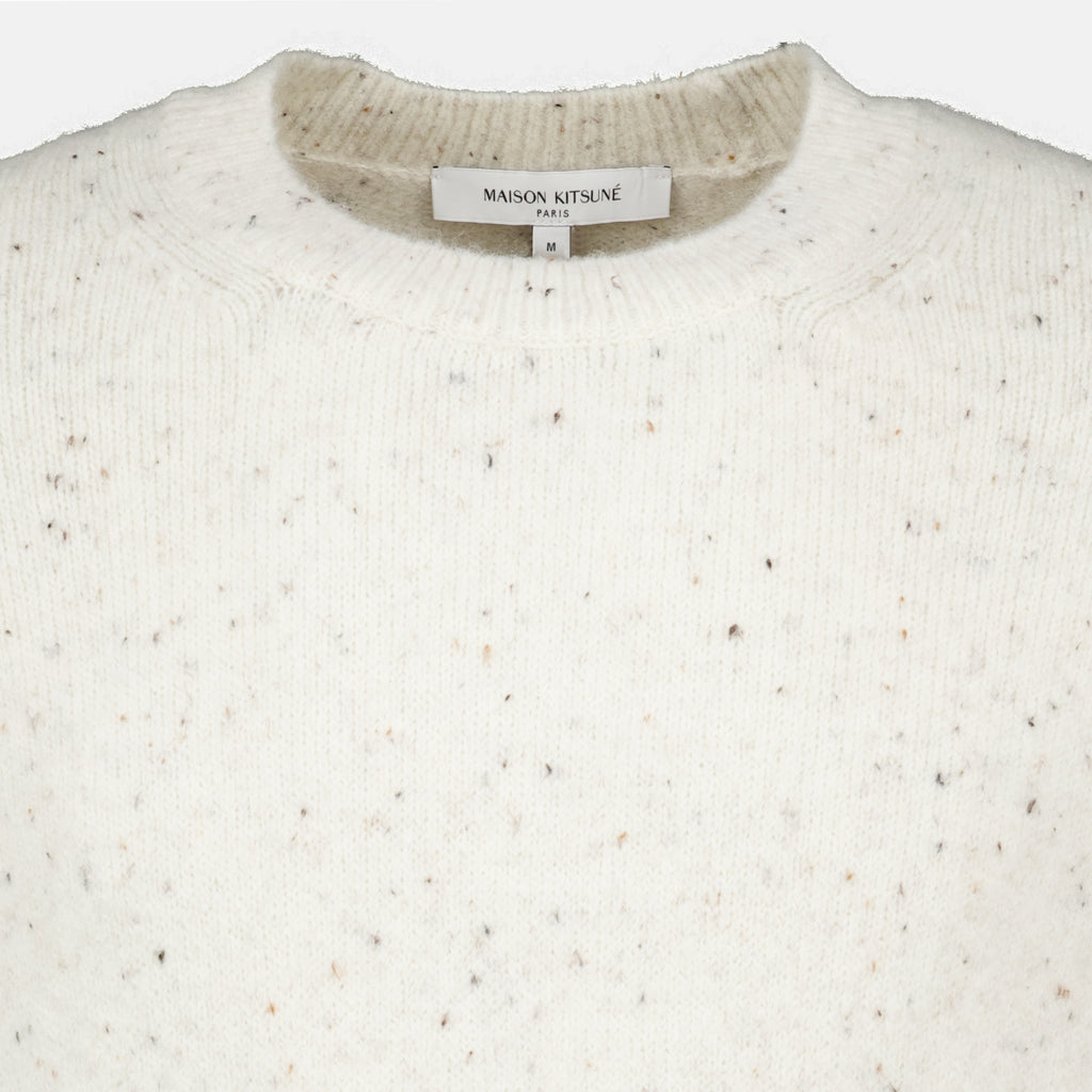 Maille Pull en maille blanc Maison Kitsune Beige Homme
