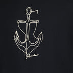 T-shirts Besticktes T-Shirt aus Baumwolle in Marineblau Moncler Bleu foncé Homme