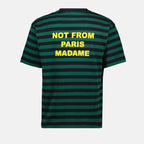 T-shirts T-shirt slogan à rayures Drole De Monsieur Bleu Homme
