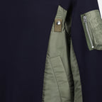 Sweatshirts Pull bi-matière Sacai Bleu foncé Homme