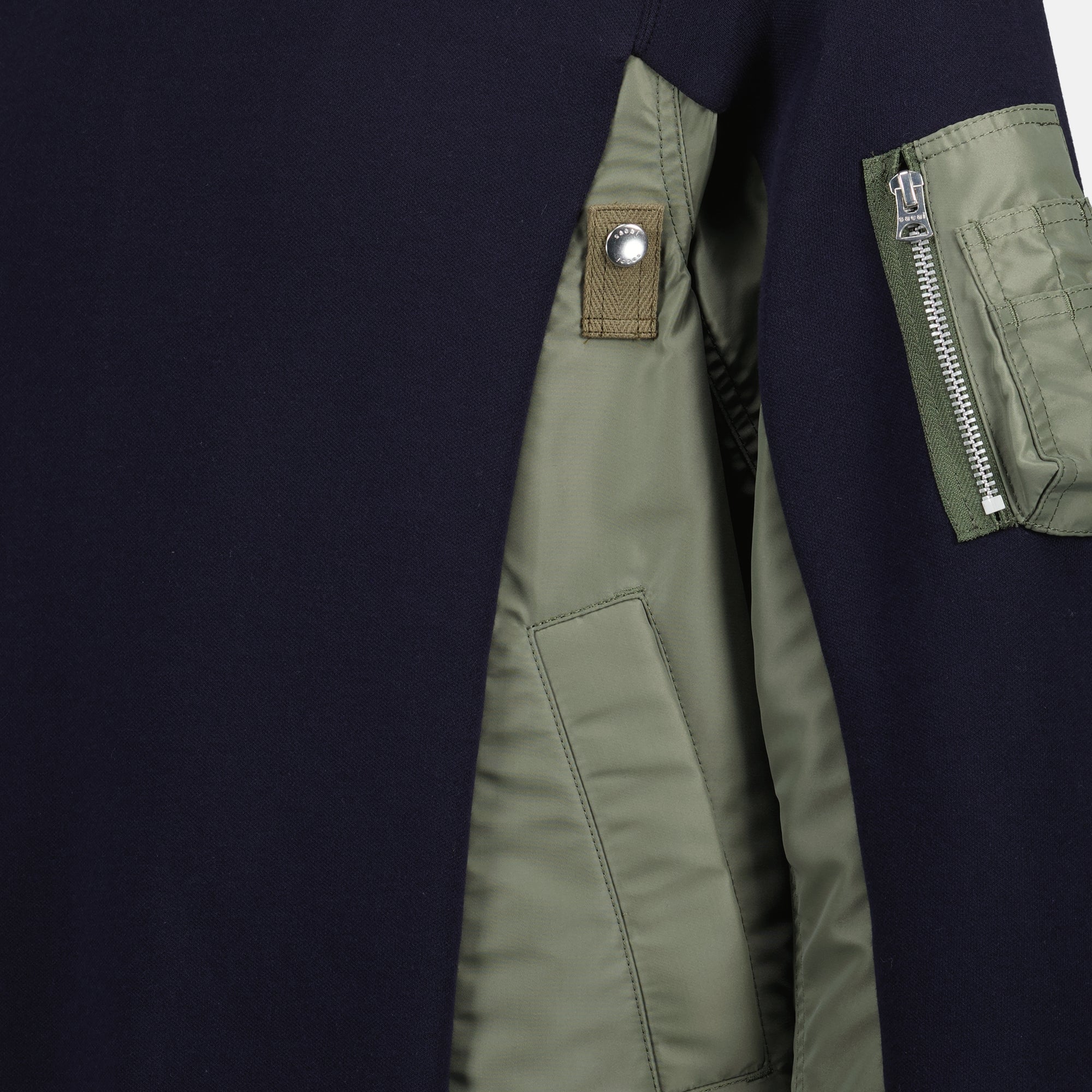 Sweatshirts Pull bi-matière Sacai Bleu foncé Homme