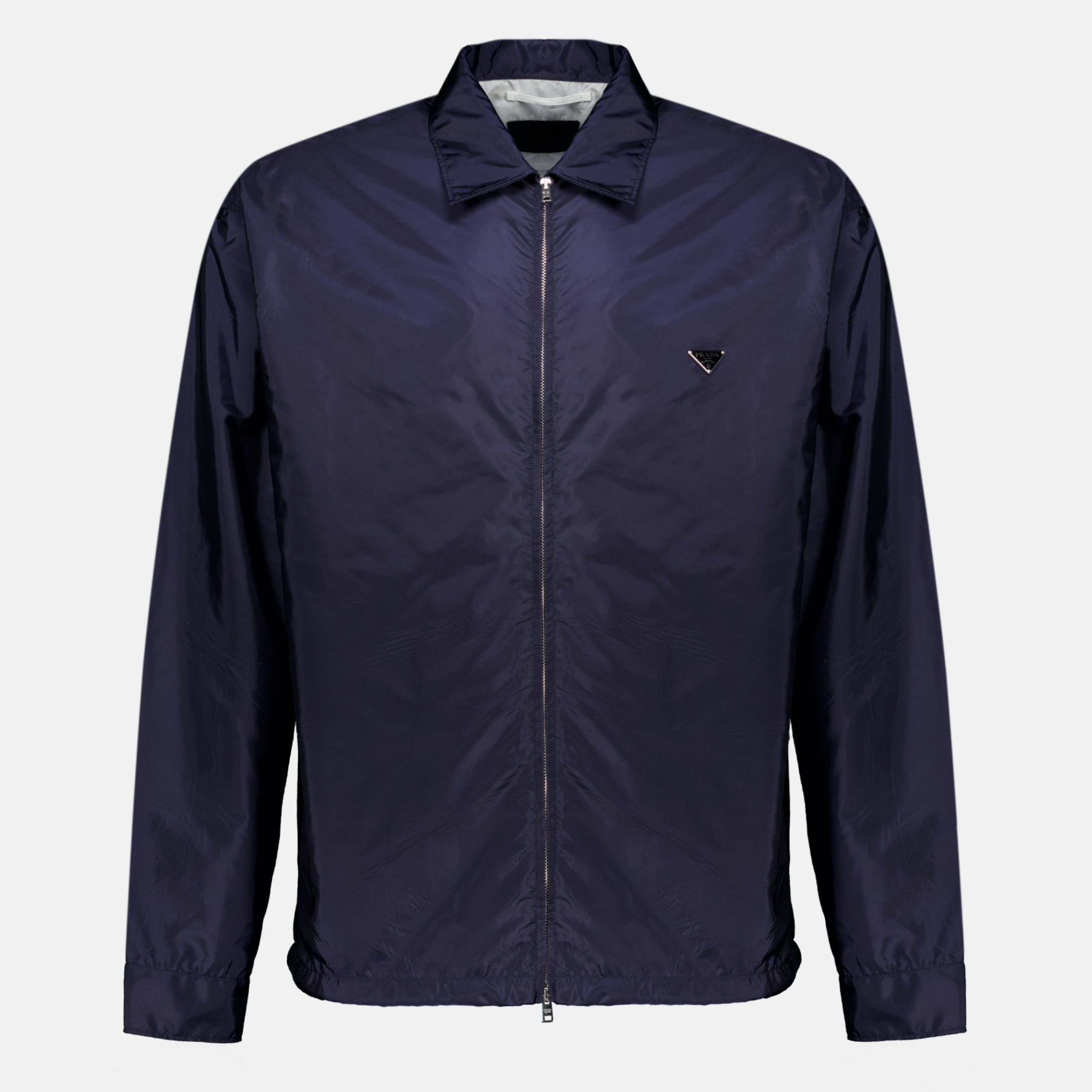 Chemises Chemise bleu marine en Re-Nylon Prada Bleu foncé Homme