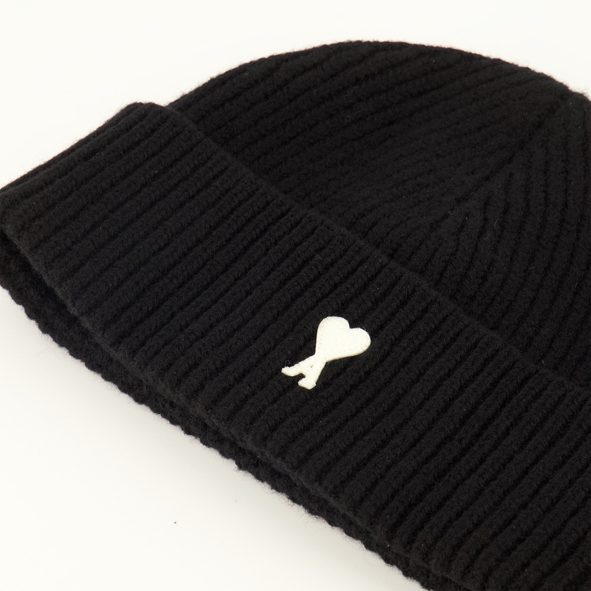 Chapeaux, casquettes et bonnets Schwarze Wollmütze Ami PARIS Noir Unisexe