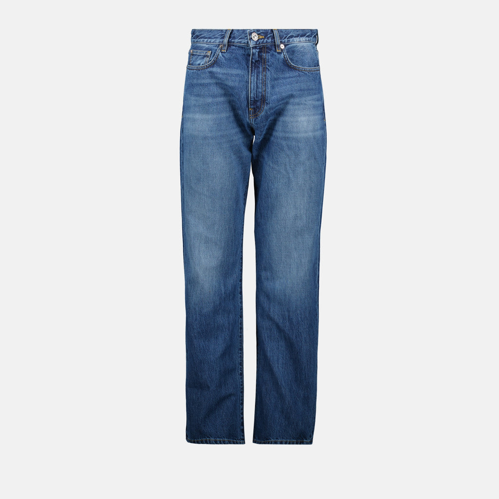 Pantaloni Jeans Dritti Versace Blu Homme