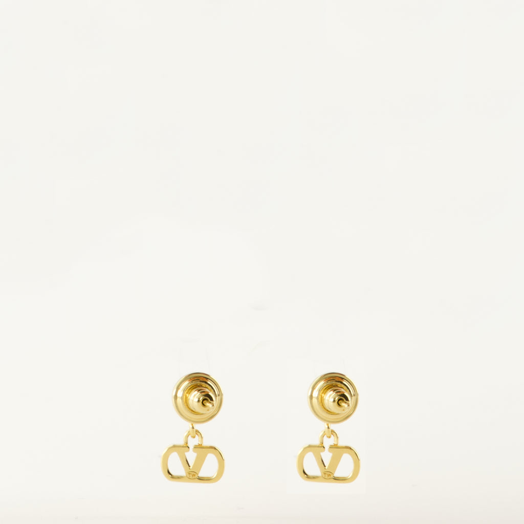 Bijoux Boucles d'oreilles VLogo avec perles Valentino Garavani Doré Femme