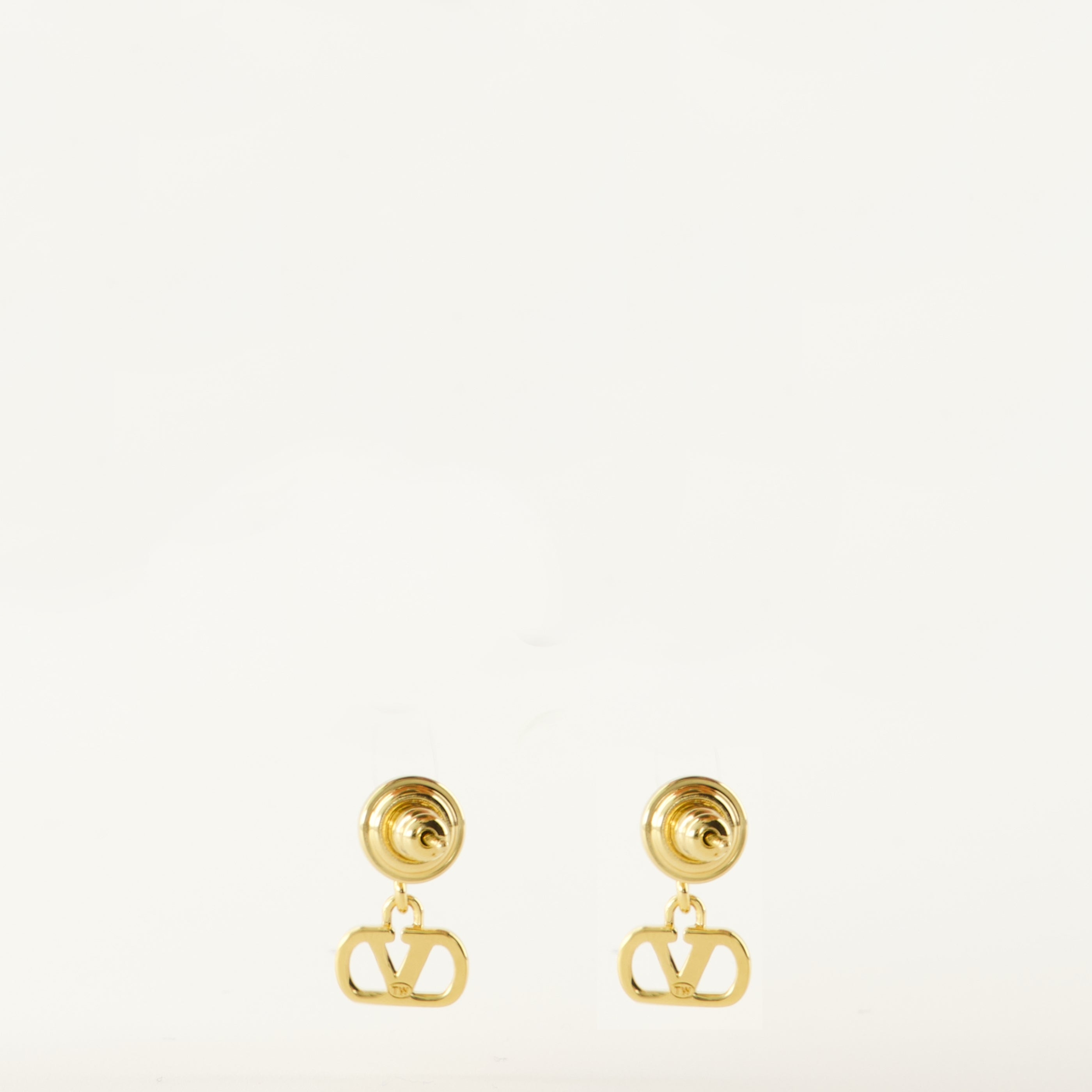 Bijoux Boucles d'oreilles VLogo avec perles Valentino Garavani Doré Femme