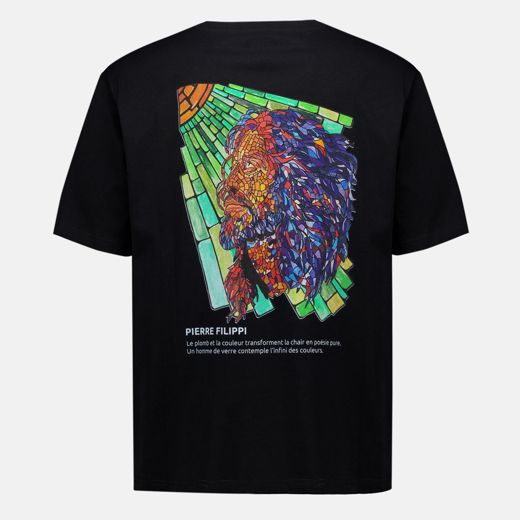 T-shirts Pierre Filippi Black T-Shirt Fair Noir Homme