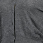 Maille Cardigan en laine Prada Gris Femme