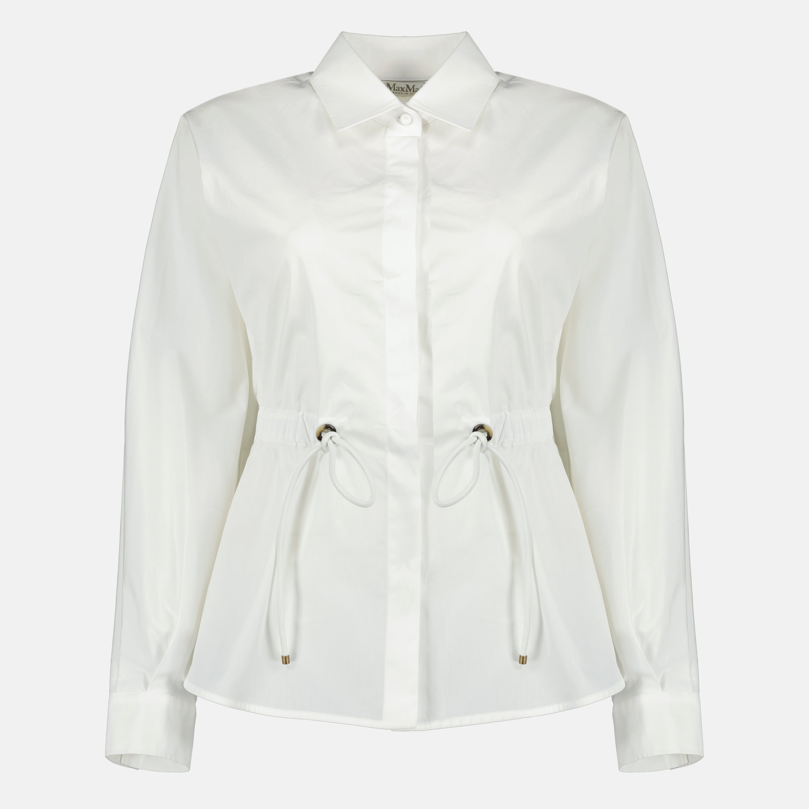 Image of the item White cotton poplin shirt by Max Mara for Women - Spring-Summer 2026 - Front View