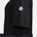 Robes Robe mini ceinturée en coton noir Moncler Noir Femme