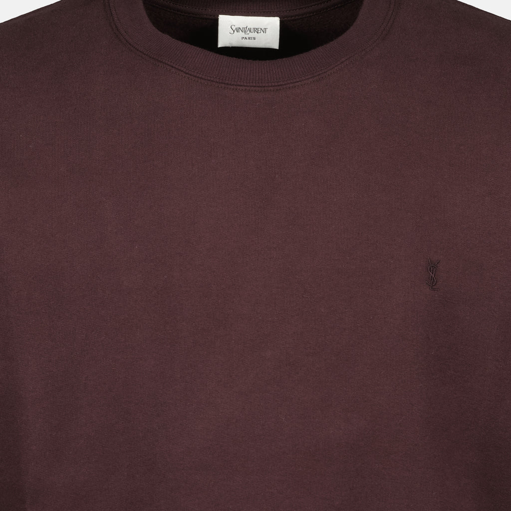 Image of the Cassandre sweatshirt by Saint Laurent for Men - Autumn-Winter 2025 - Detailed View_1