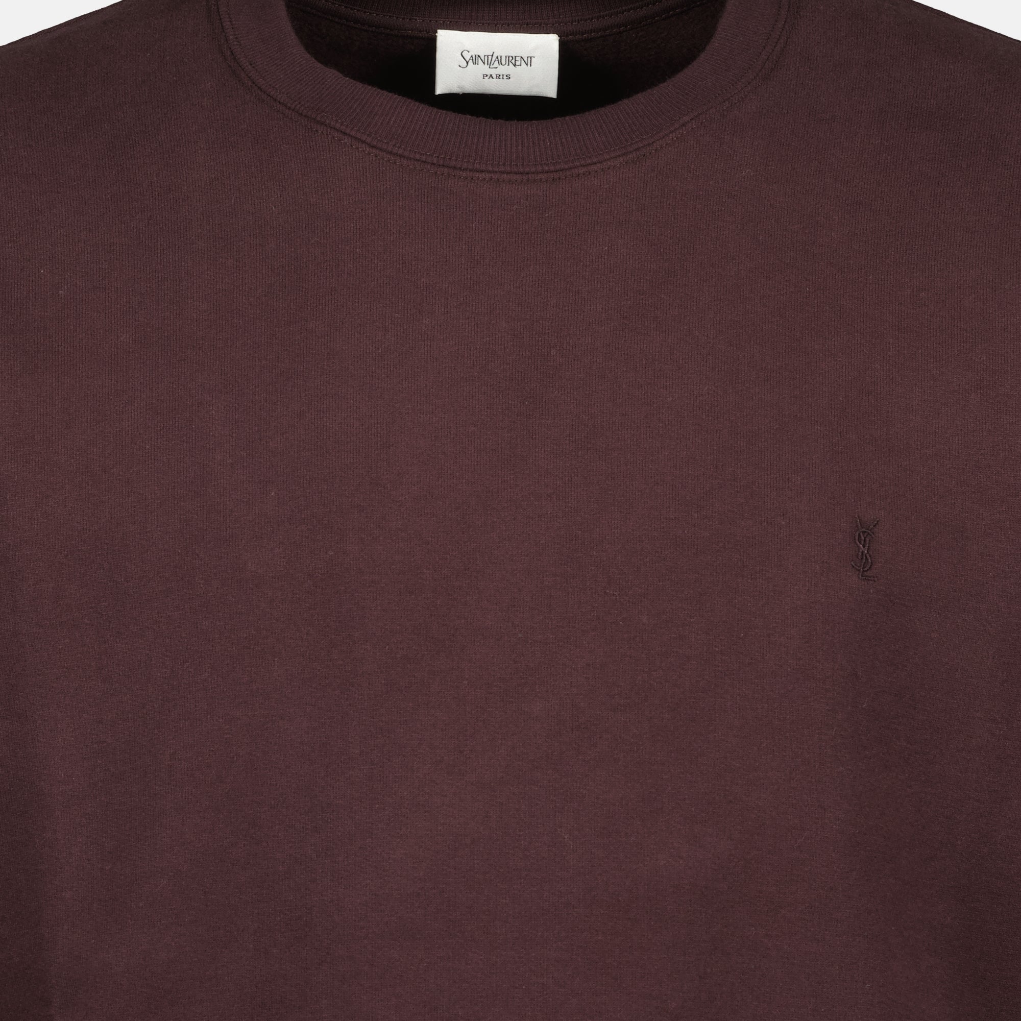 Image of the Cassandre sweatshirt by Saint Laurent for Men - Autumn-Winter 2025 - Detailed View_1