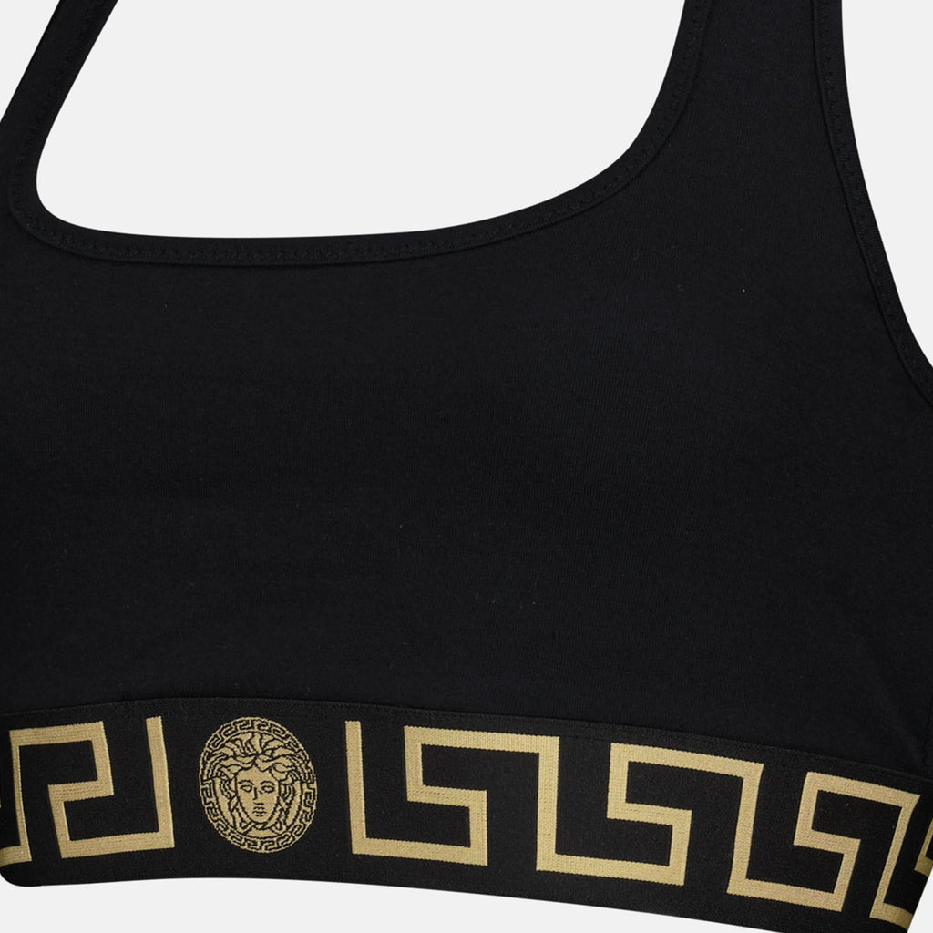 Roupa íntima e homewear Brassière de sport Medusa Greca Versace Preto Femme