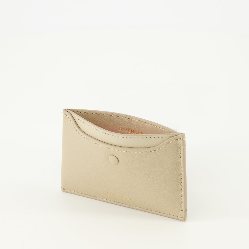 Image de l'article Porte-cartes Day en cuir beige de la marque Givenchy pour Femme - Saison Automne-Hiver 2025 - Vue détaillée_2
