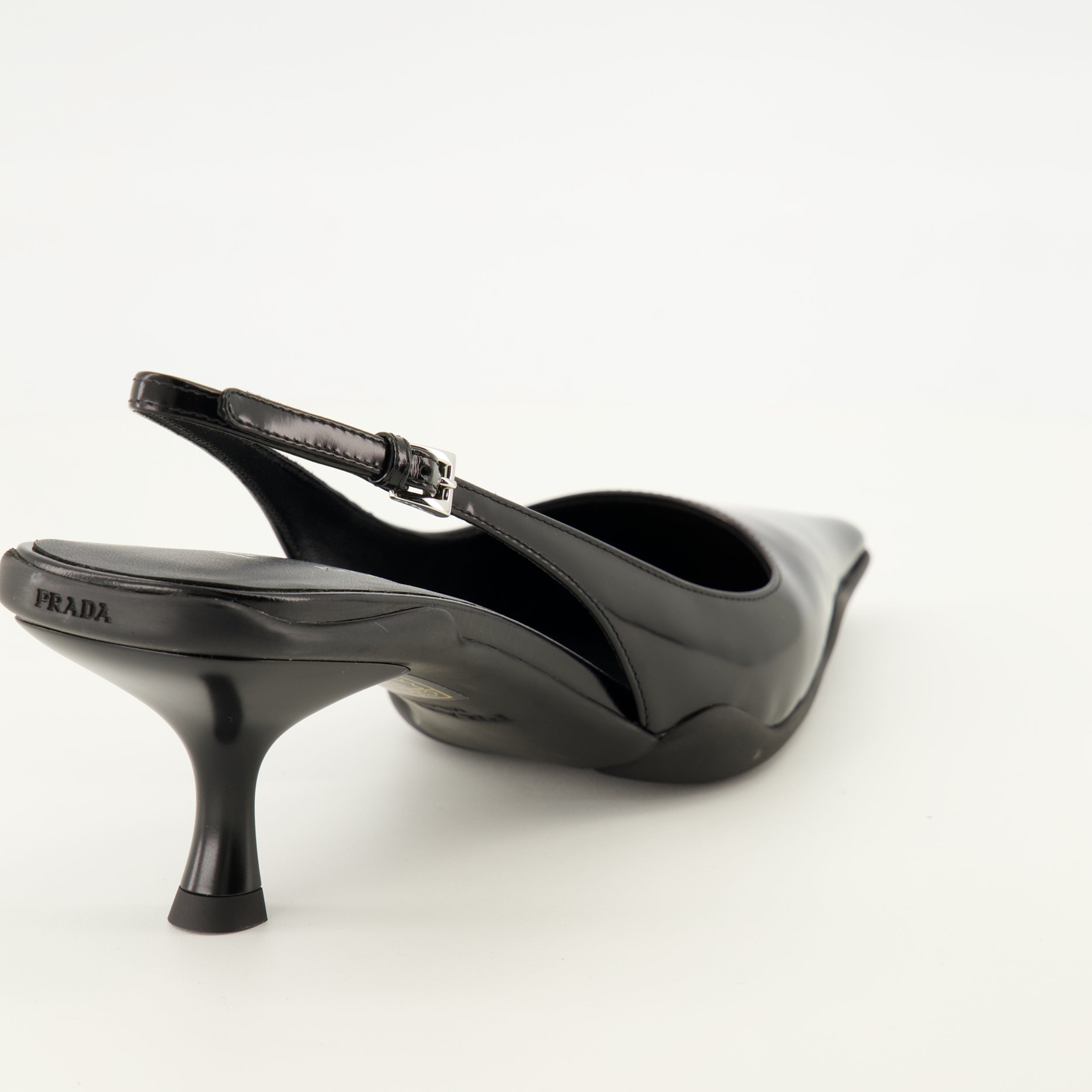 Escarpins Décolleté in Pelle Nera Prada Noir Femme