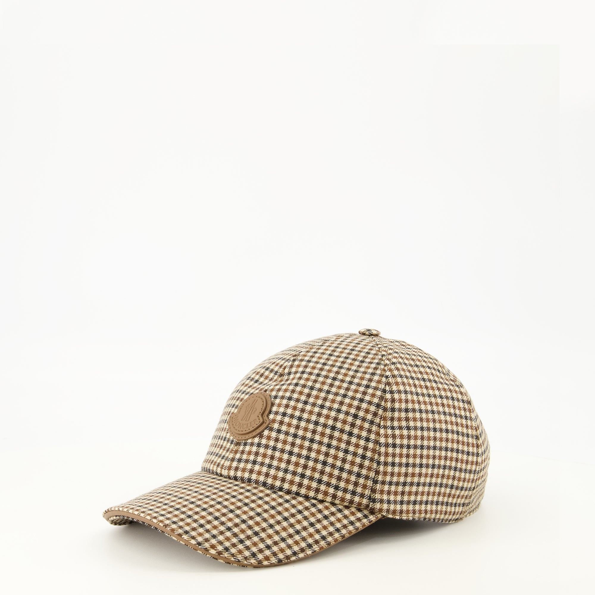 Chapeaux, casquettes et bonnets Gorra de Lana a Cuadros Moncler Marron Homme