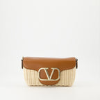 Sacs à main et épaule Sac Locò en paille tressée Valentino Garavani Beige Femme