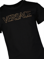 Vêtements T-shirt à logo strass Versace Noir Enfants