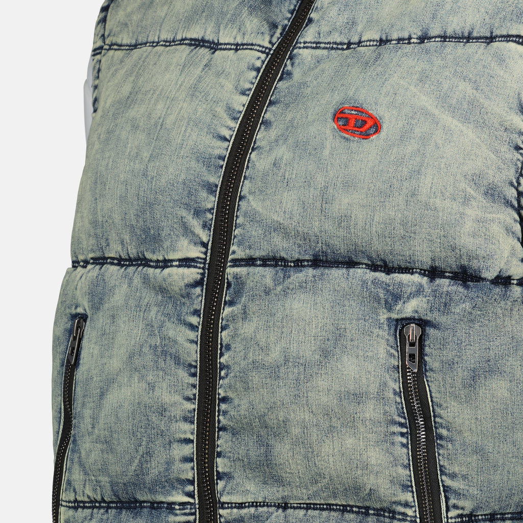 Giacche Doudoune W-Mons-SL sans manches Diesel Blu Homme