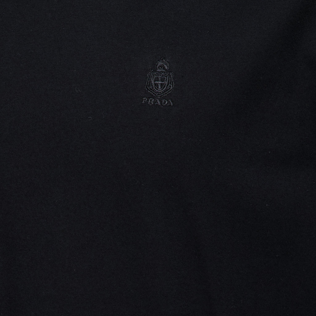 T-shirts T-shirt Preta Bordada Prada Noir Homme