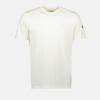 T-shirt T-shirt con logo ricamato Moncler Bianco Homme