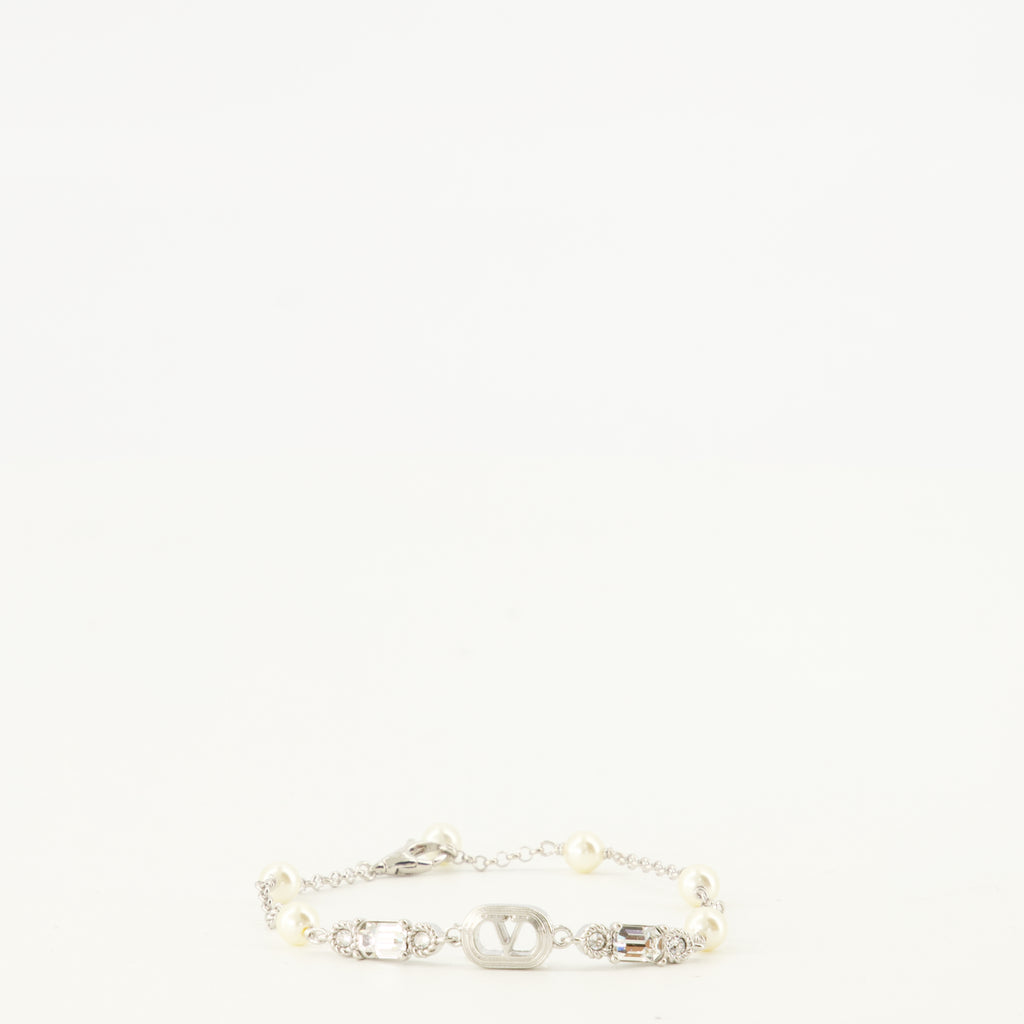 Bijoux Pulsera Ovalette con Perlas y Cristales Swarovski® Valentino Garavani Argenté Femme
