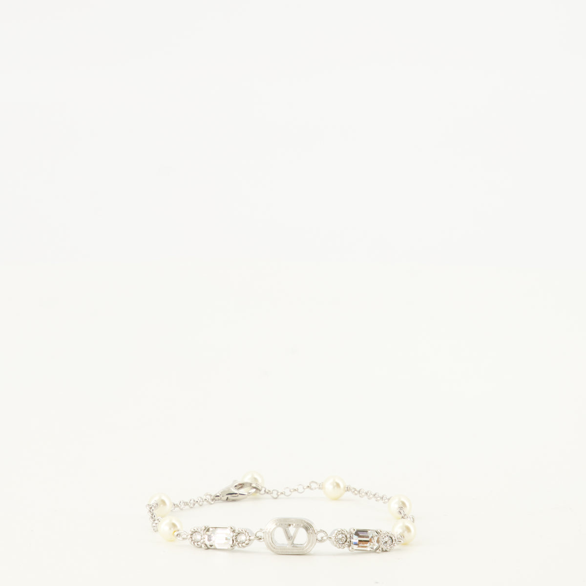Bijoux Pulsera Ovalette con Perlas y Cristales Swarovski® Valentino Garavani Argenté Femme