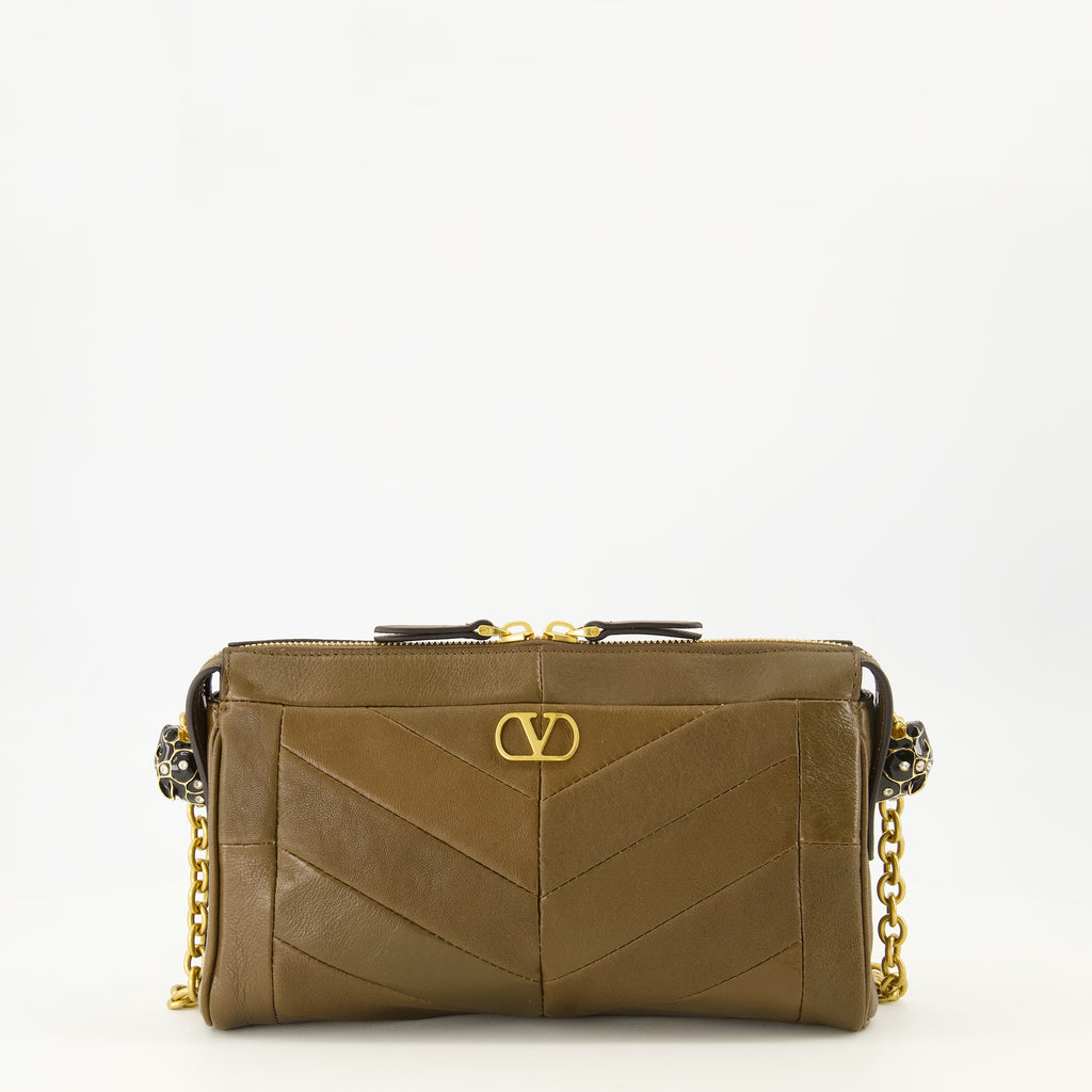 Sacs bandoulière Panthea Kleine Brown Leder Tasche Valentino Garavani Kaki Femme