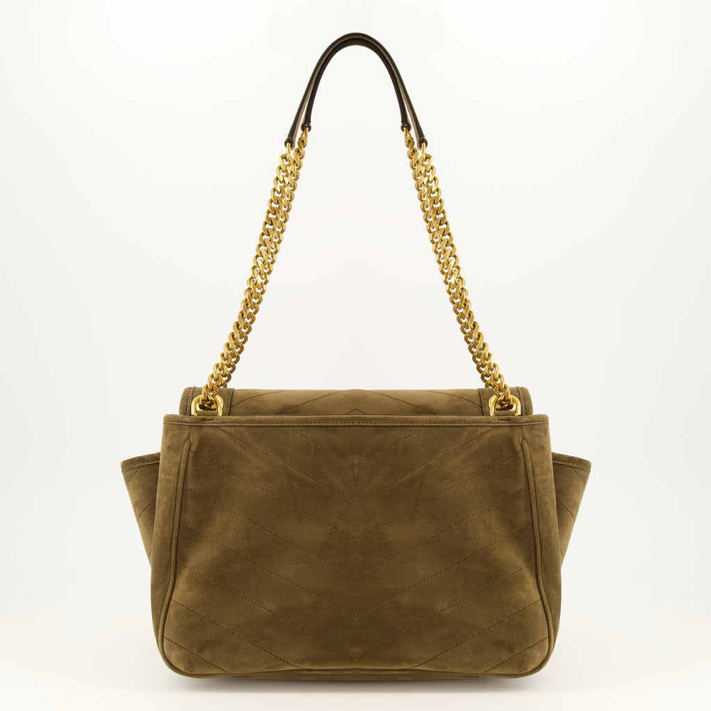 Sacs à main et épaule Borsa in Camoscio Niki Tripouch in Khaki Saint Laurent Kaki Femme