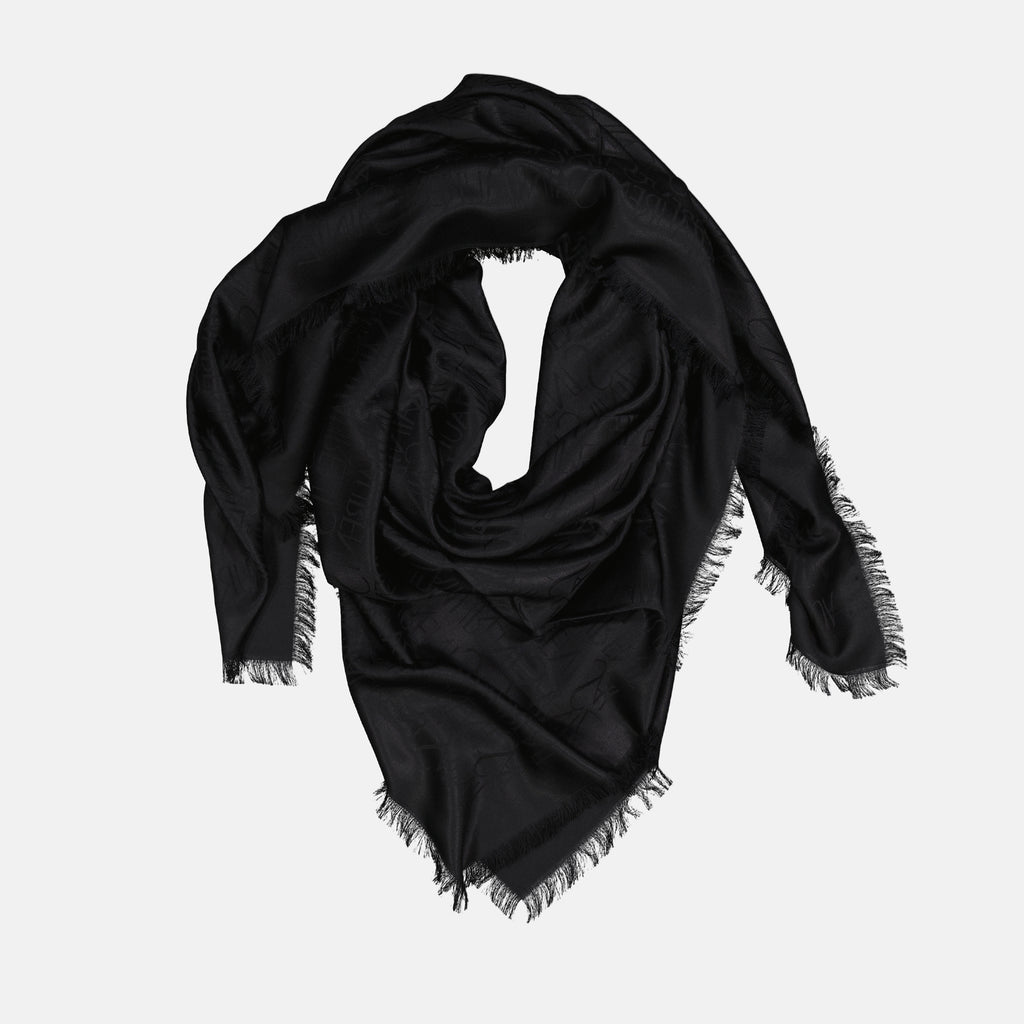 Image de l'article Carré en soie et laine de la marque Saint Laurent pour Homme - Saison Automne-Hiver 2025 - Vue de Face