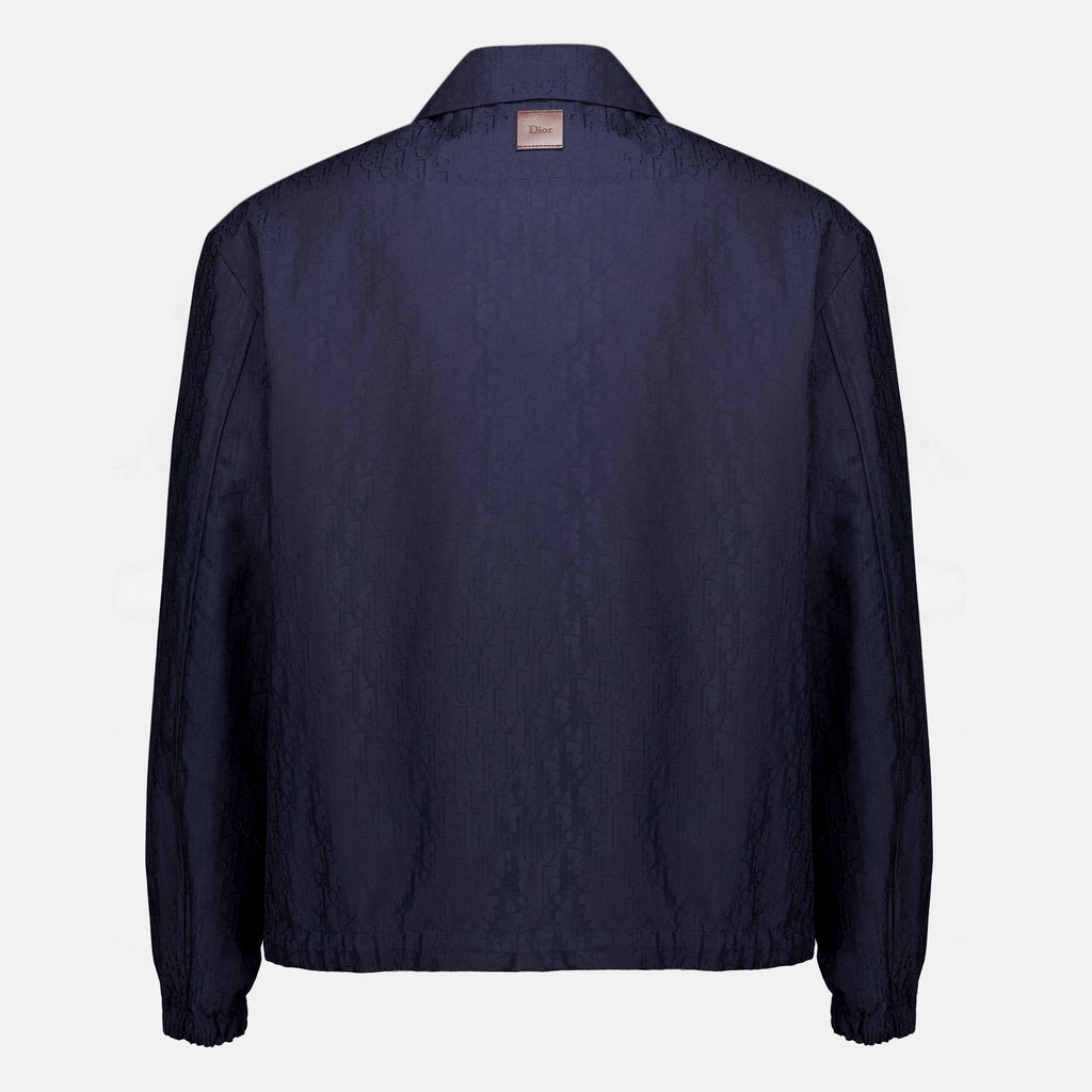 Vestes Dior Oblique Marineblaue Coach-Jacke Dior Bleu foncé Homme