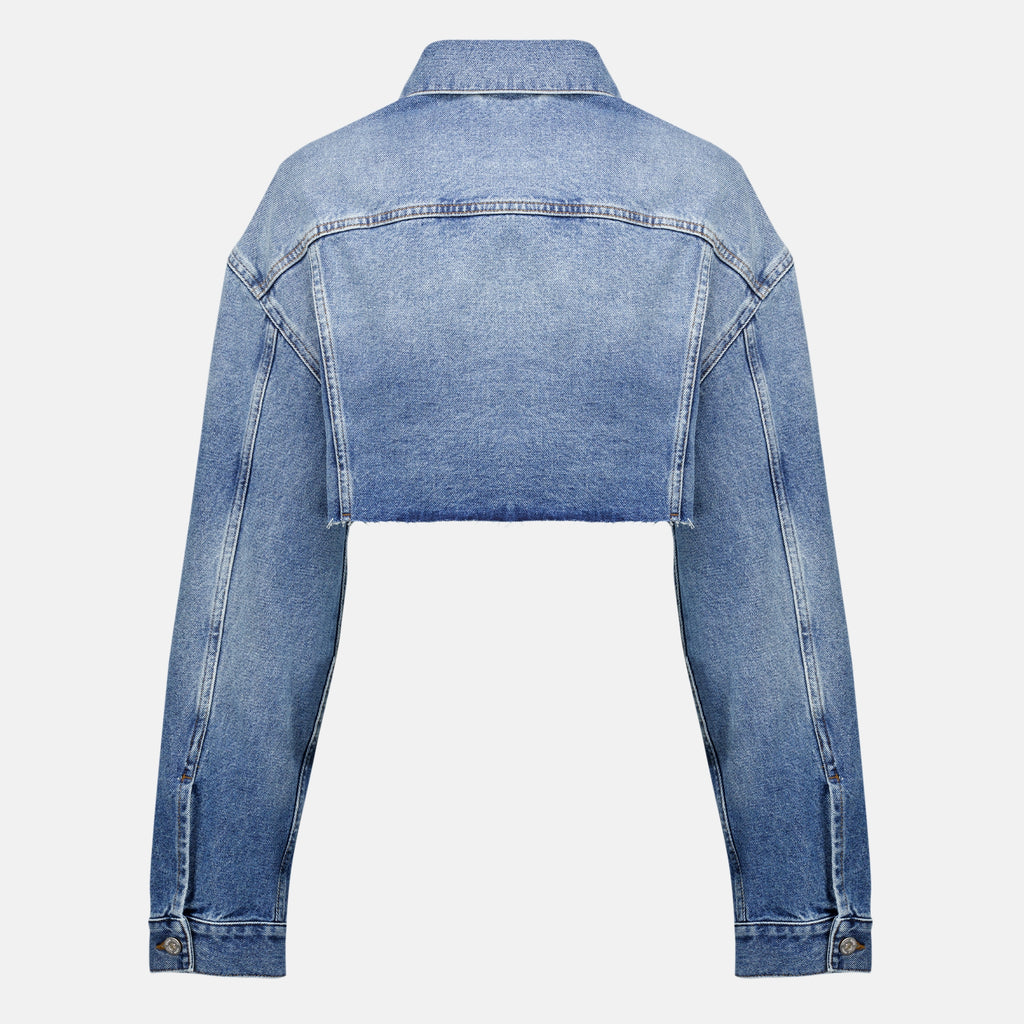 Vestes Casaco de Denim Azul Curto Miu Miu Bleu Femme
