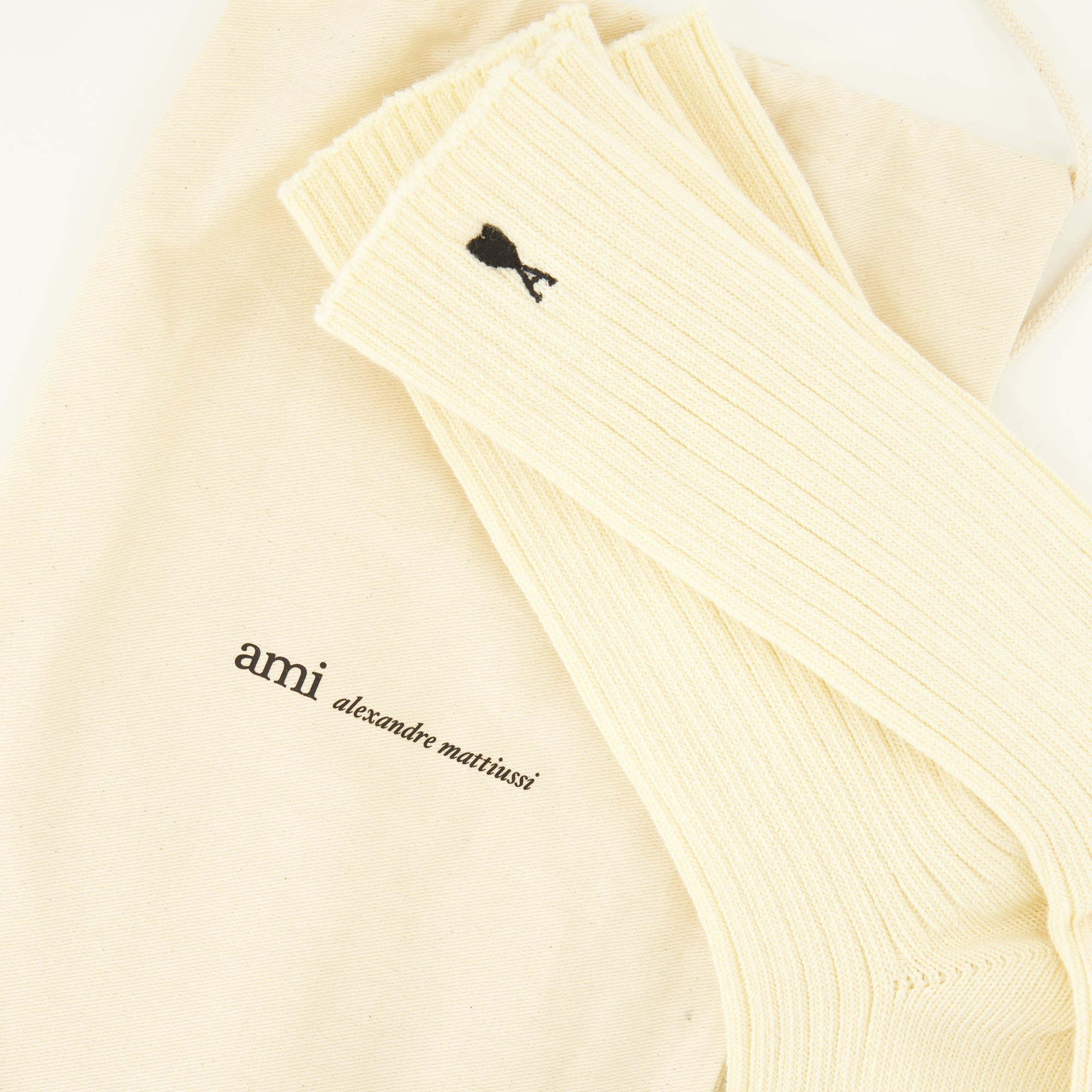 Sous-vêtements et homewear Set of 3 AMI Heart Socks in Beige Cotton Ami PARIS Beige Unisexe