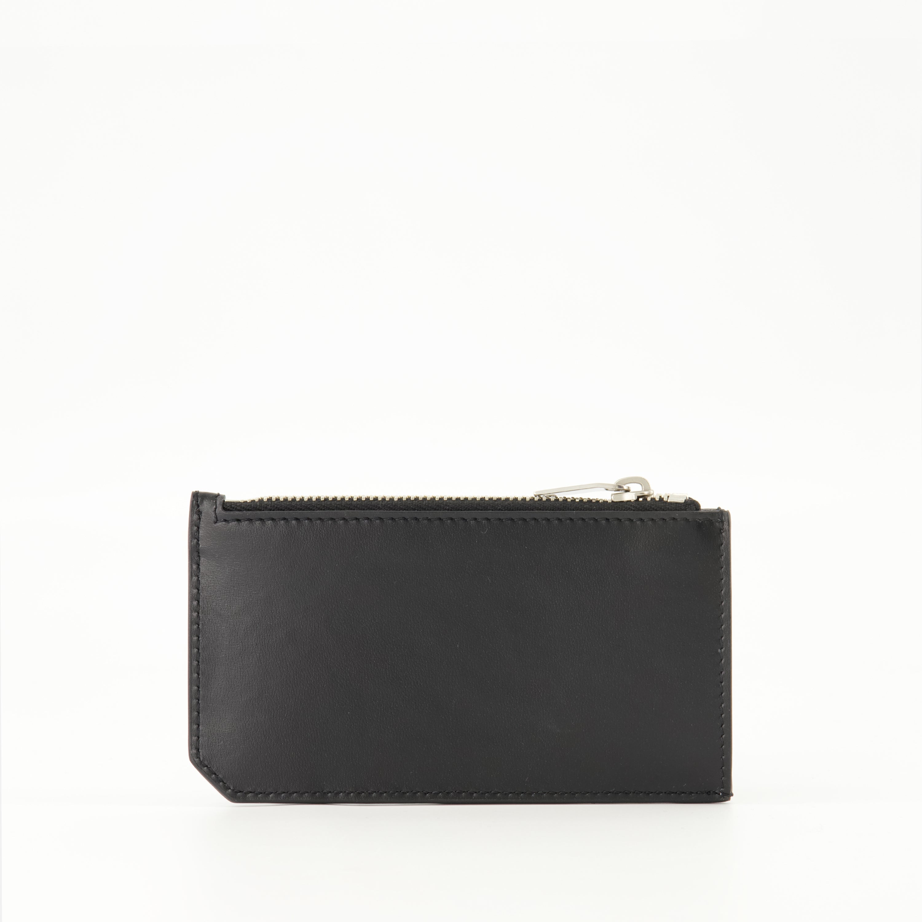 Small leather goods Cassandre Zip Card Holder Saint Laurent Black Homme