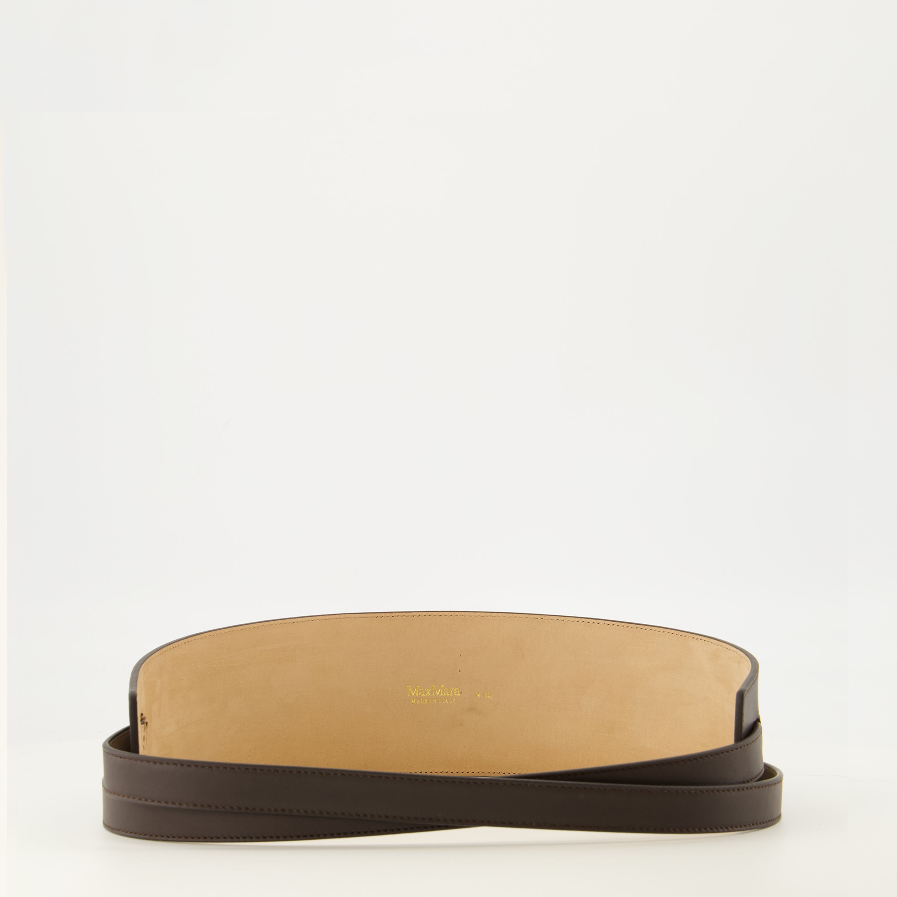 Ceintures Cinturón de Cuero Marrón Max Mara Marron Femme
