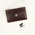 Petite maroquinerie Porte-cartes AC en cuir naplack bordeaux Courrèges Bordeaux Femme